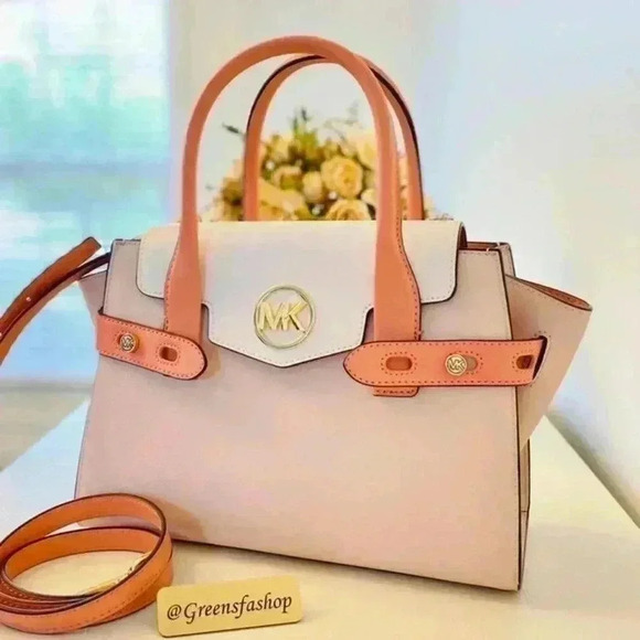 Michael Kors Purse Carmen Medium Flap Satchel shoulder bag new - Picture 1 of 10